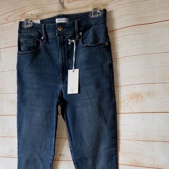 Good American Good Legs Crop Cotton/Elastane Stretchy Skinny Jeans Size 6/28 - Picture 2 of 8